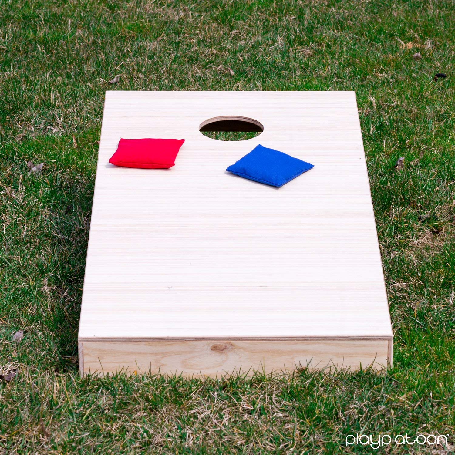 2 Designs to Choose from! 2 x 4 Ft Tournament Size Wood Corn Hole Board Game Play Platoon Regulation Wooden Cornhole Boards with Cornhole Bag Set